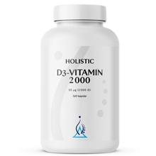 360 kapslar - Holistic D3-vitamin 2000 IE