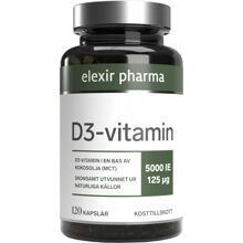 Elexir D3-Vitamin 5000IE 120 kapslar
