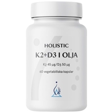 60 kapslar - Holistic K2+D3-vitamin i olivolja