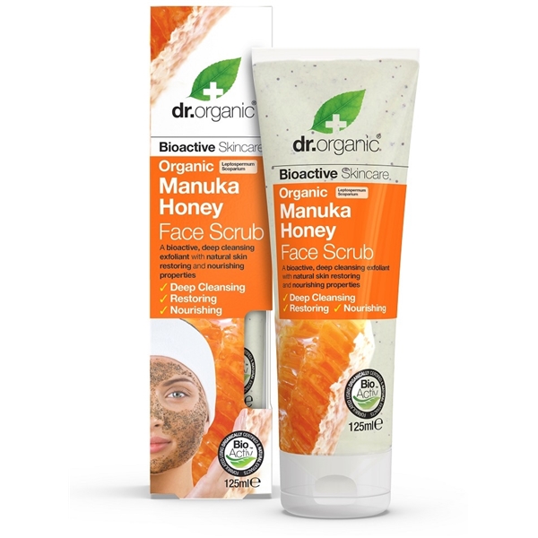 Manuka Honey Face Scrub Rensning Dr Organic