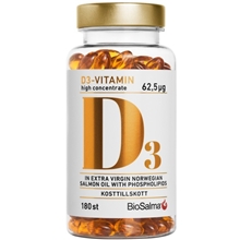 180 kapslar - D3-vitamin high concentrate 62,5ug