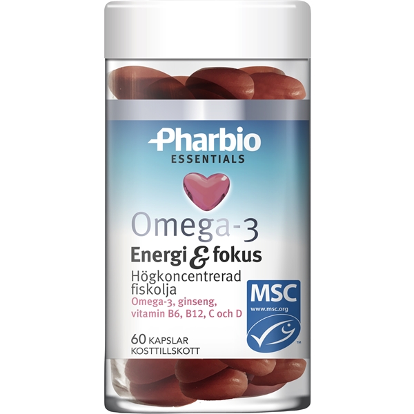 Pharbio Omega-3 Energi & fokus