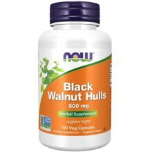 100 kapslar - NOW Black Walnut Hulls 500mg