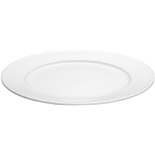 31.5 cm - Hvid - Plissé Tallerken Flad