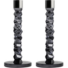 1 set - Antracit - Carat Lysestager Pakke med 2 stk.