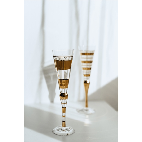 Clown Gold Champagneglas Pakke med 2 stk. (Billede 3 af 4)