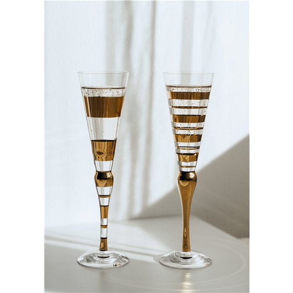 Clown Gold Champagneglas Pakke med 2 stk. (Billede 4 af 4)