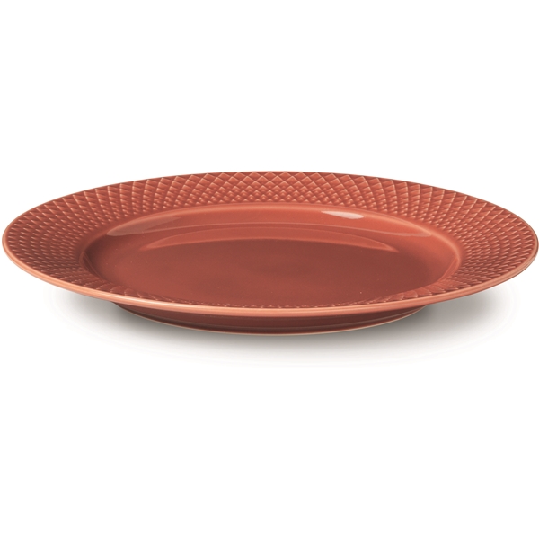 Lyngby Rhombe Tallerken Terracotta (Billede 2 af 3)