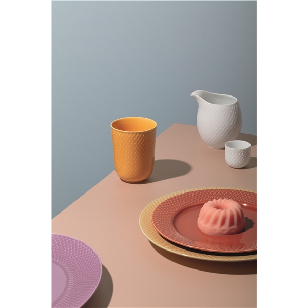 Lyngby Rhombe Color Tallerken Terracotta (Billede 3 af 3)