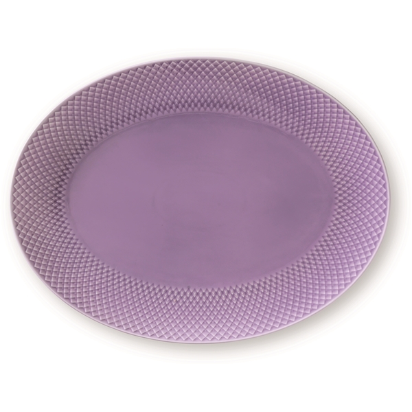 Rhombe Color Oval Serveringsfad Lyslilla (Billede 1 af 3)