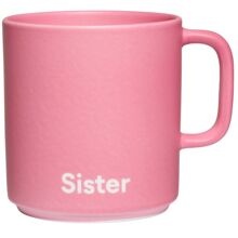 Sister / Pink - Design Letters Favoritkop med Hank