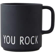 You rock / Black - Design Letters Favoritkop med Hank