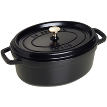 Sort - Staub Oval Gryde 4,2 liter