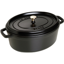 Sort - Staub Oval Gryde 6,7 liter