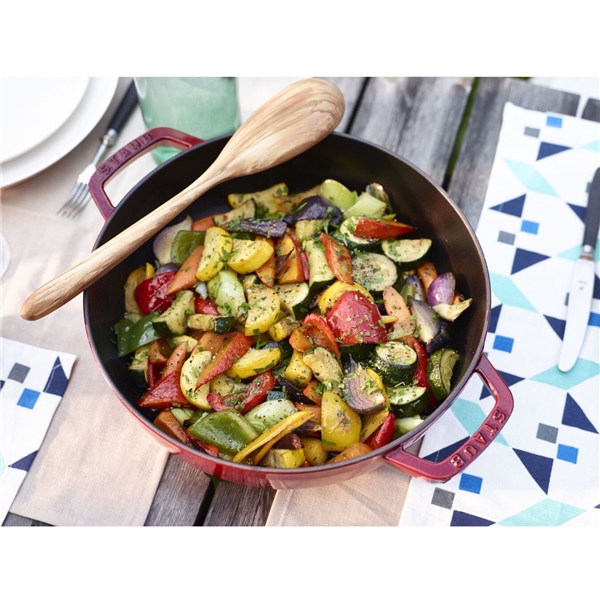 Staub Ske i Oliventræ 31 cm (Billede 5 af 5)