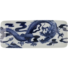 Dragon Blue - Japonism Plate 28,5 x 14 x 2,5 cm