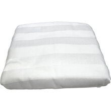 Hvid - Stribet lagen 150 x 260 cm