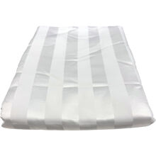 Hvid - Stribet lagen 240 x 260 cm