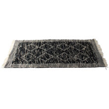 Svart/Vit - Tæppe - Diamond 52 x 130 cm.