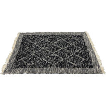 Svart/Vit - Tæppe - Diamond 100 x 150 cm.