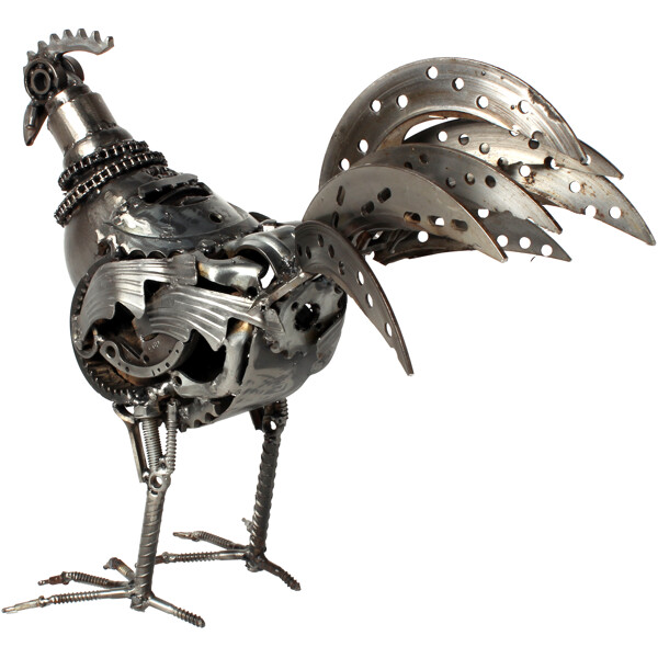 Metalskulptur Hane (Billede 2 af 2)