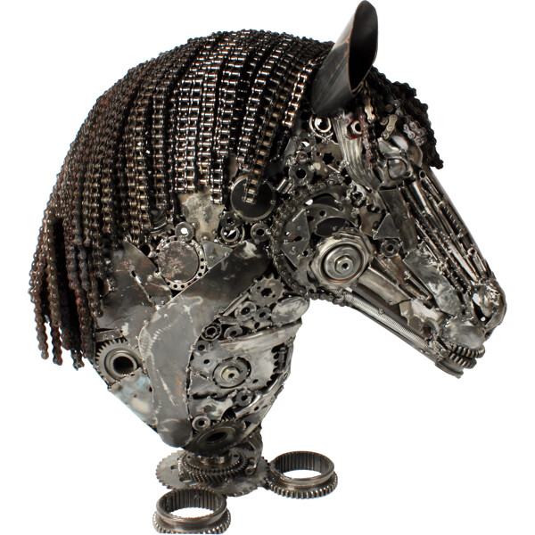 Metalskulptur Hestehoved (Billede 2 af 3)