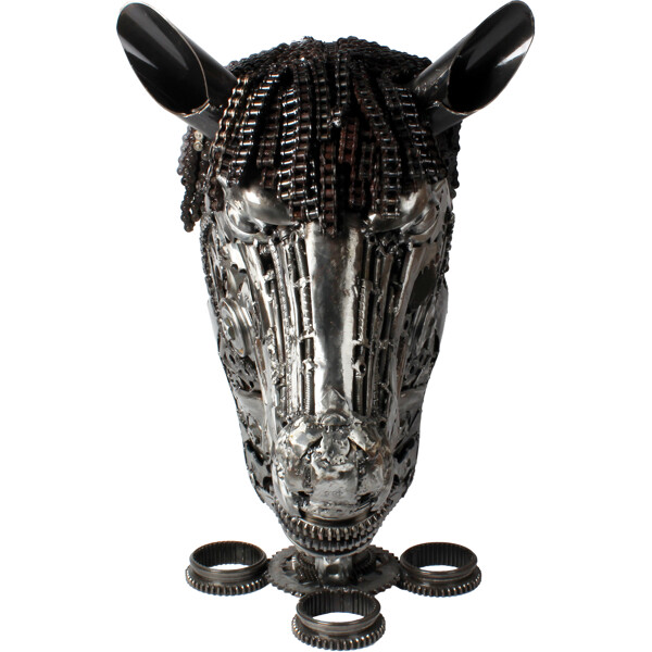 Metalskulptur Hestehoved (Billede 3 af 3)