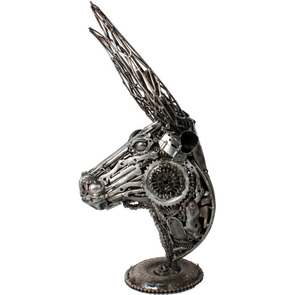 Metalskulptur Bull Head (Billede 3 af 3)