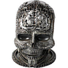 Metalskulptur Iron Skull