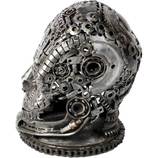 Metalskulptur Iron Skull (Billede 3 af 4)