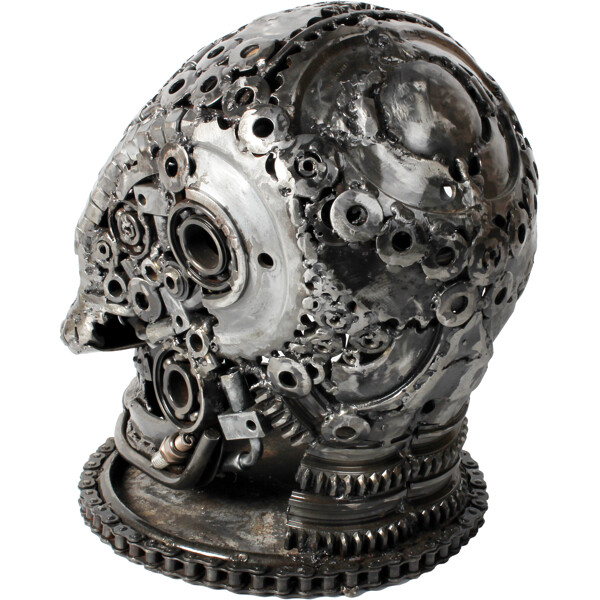 Metalskulptur Iron Skull (Billede 4 af 4)
