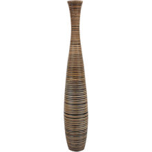 75 cm - Stribet timeglasvase i træ