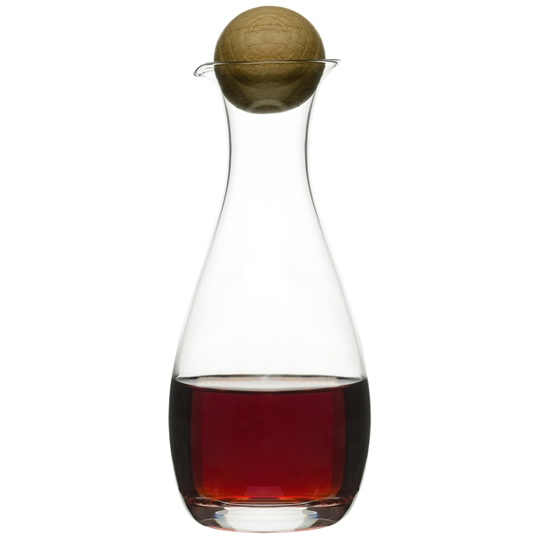 Olie/eddikeflaske i mundblæst glas med prop (Billede 2 af 5)