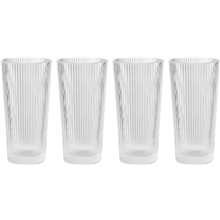 1 set - Klar - Stelton Pilastro Long Drink glas Pakke med 4 stk.