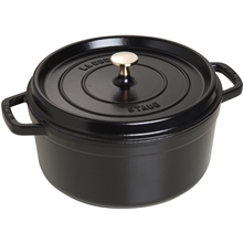 Sort - STAUB Rund Gryde 5,2 liter