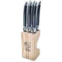 1 set - Grillknive Laguiole Black Pakke med 6 stk.