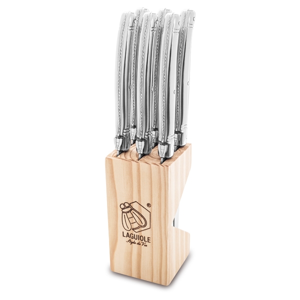 Grillknive Laguiole Stainless Steel Pakke (Billede 1 af 5)