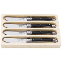 1 set - Smørkniv Laguiole Black Pakke med 4 stk.