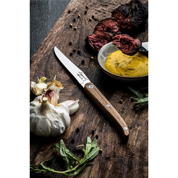 Grillknive Laguiole Oak Wood Takket Pakke 6 stk. (Billede 3 af 10)