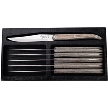 Grillknive Laguiole Grey Pakka Glat Pakke 6 stk.