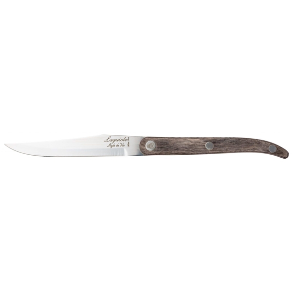 Grillknive Laguiole Grey Pakka Glat Pakke 6 stk. (Billede 2 af 5)