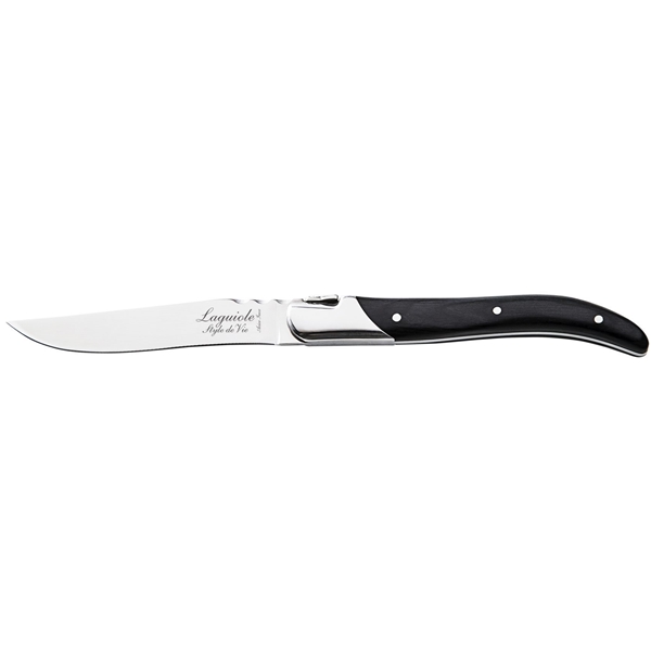 Grillknive Laguiole Black Ebony Glat Pakke 6 stk (Billede 2 af 8)