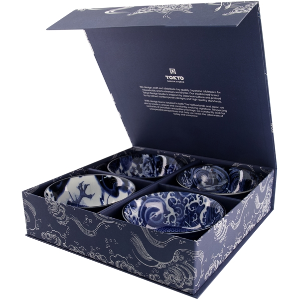 Mixed Bowls Japonism Gavesæt 4-pak 500ml (Billede 1 af 2)
