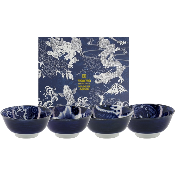 Mixed Bowls Japonism Gavesæt 4-pak 500ml (Billede 2 af 2)