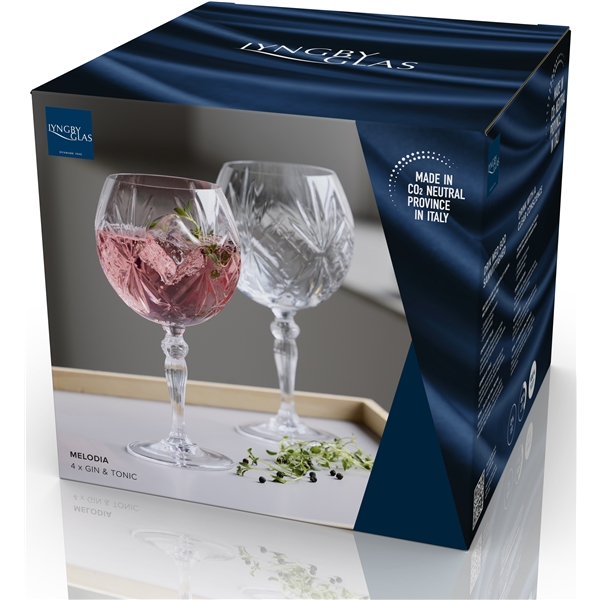 Melodia Gin & tonic glas Krystal 65 cl 4-pak (Billede 4 af 4)