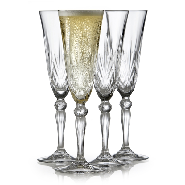 Melodia Champagneglas Krystal 16 cl 4-pak (Billede 1 af 5)