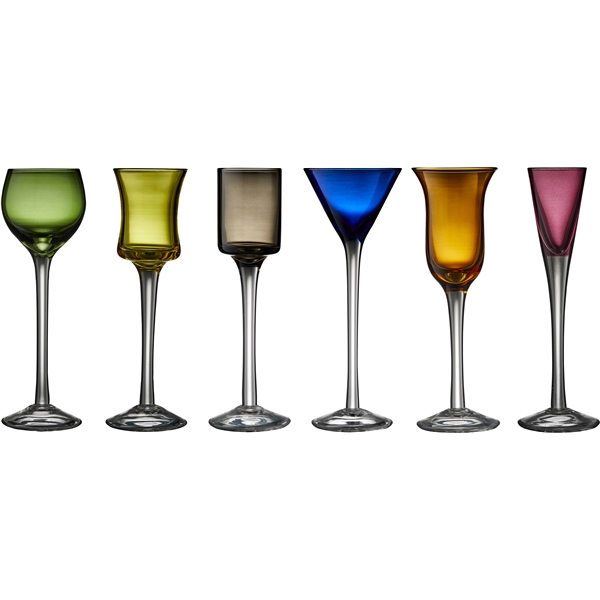 Snapsglas 6-pak Blandede farver (Billede 1 af 11)