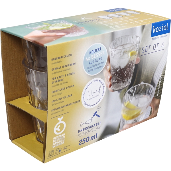 Club No. 1 Drikkeglas Plast 250 ml 4-pak (Billede 2 af 4)