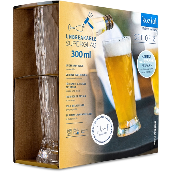 Club No. 10 Ølglas Plast 300 ml 2-pak (Billede 2 af 6)