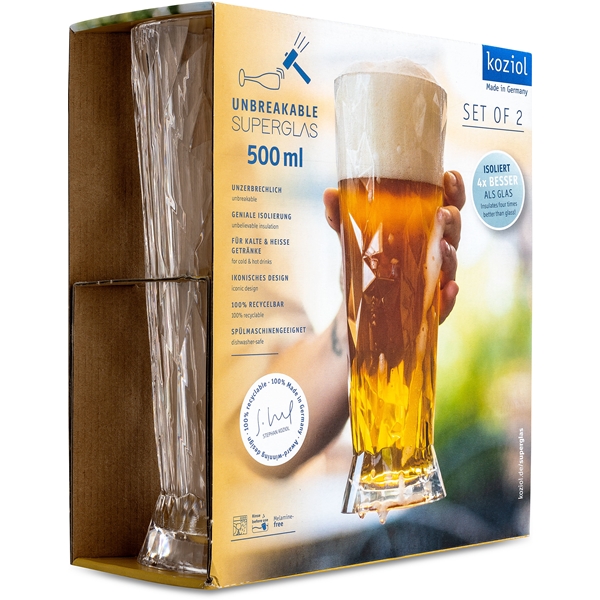 Club No. 11 Ølglas Plast 500 ml 2-pak (Billede 2 af 4)